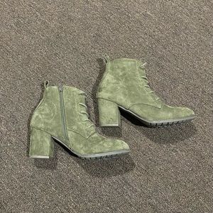 Olive Green Madden Girl Healed Booties